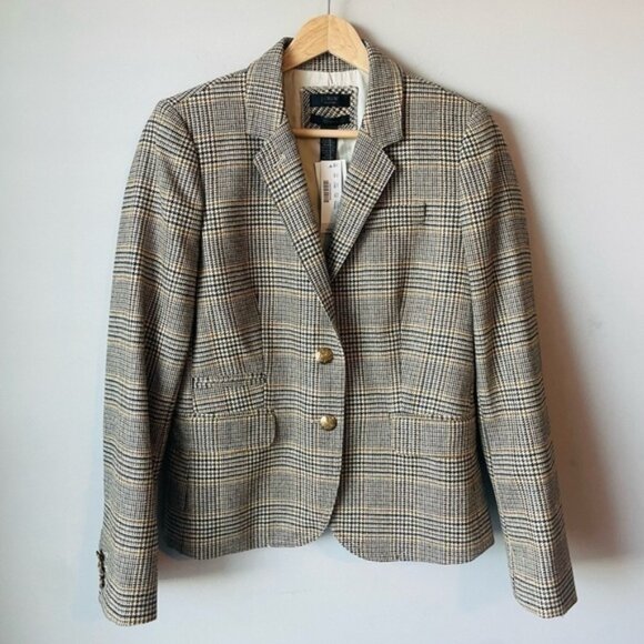J. Crew Collection Wool Blazer Prince of Wales RARE NWT - Picture 1 of 12
